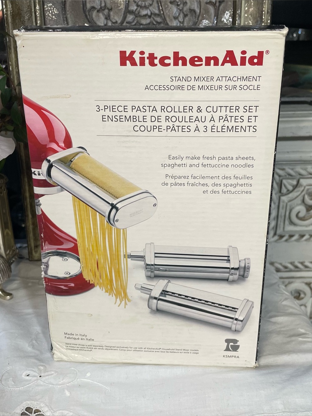 Kitchen Aid stand mixer stainless steel attachments pasta spaghetti fettuccine